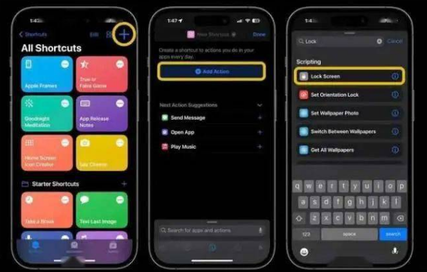 郊区苹果14锁屏维修店分享iPhone14升级iOS16.4后如何创建锁屏快捷方式 
